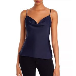 Aqua Cowl-Neck Camisole in Navy
